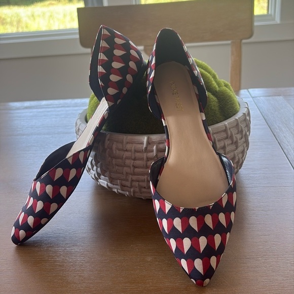 Nine West Shoes - Nine West Starship D’Orsay Flat - Heart Print